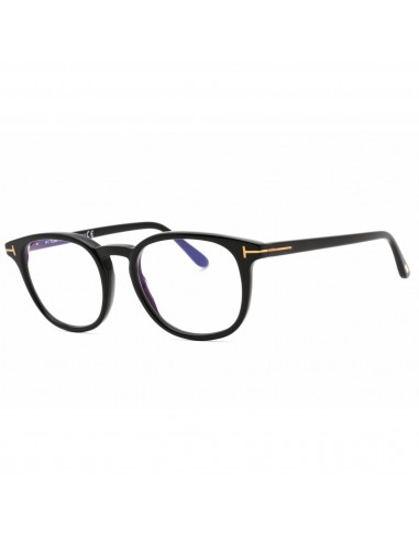 Tom Ford Men's Eyeglasses - Shiny Black Plastic Round Full Rim Frame | FT5819-B 001 Jusqu'à 80% De Réduction