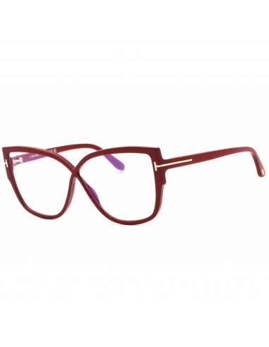 Tom Ford Women's Eyeglasses - Shiny Red Acetate Butterfly Full Rim | FT5828-B 066 pas cheres