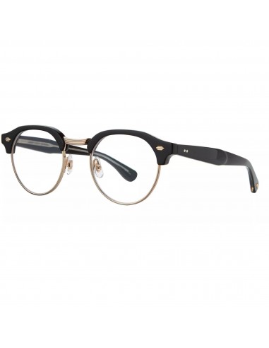 Garrett Leight Unisex Eyeglasses - Black-Gold Acetate/Metal Round Frame | OAKWOOD BK-G store