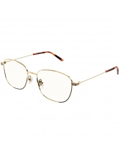 Gucci Men's Eyeglasses - Gold Metal Square Full Rim Frame Demo Lens | GG1126OA 003 pas cher 