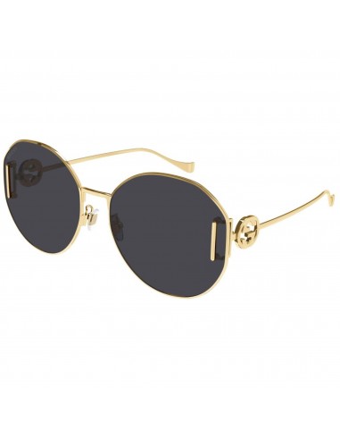 Gucci Women's Sunglasses - Gold Metal Oval Full Rim Frame Grey Lens | GG1206SA 002 de pas cher