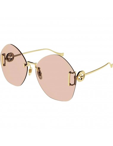 Gucci Women's Sunglasses - Gold Metal Butterfly Shape Frame Brown Lens | GG1203S 004 vous aussi creer 