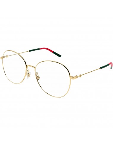 Gucci Women's Eyeglasses - Gold Metal Round Full Rim Frame Demo Lens | GG1201O 001 meilleur choix