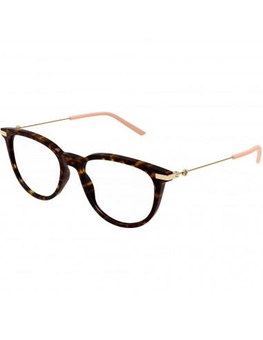 Gucci Women's Eyeglasses - Havana Acetate/Metal Panthos Frame Demo Lens | GG1200O 005 Découvrez la collection