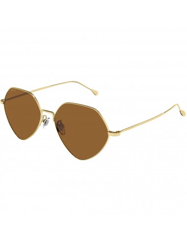 Gucci Women's Sunglasses - Gold Metal Geometric Frame Gold Brown Lens | GG1182S 002 Venez acheter