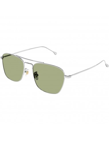 Gucci Men's Sunglasses - Silver Metal Pilot Full Rim Frame Green Lens | GG1183S 008 Vous souhaitez 