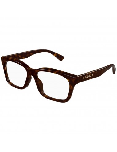 Gucci Men's Eyeglasses - Havana Acetate Rectangular Frame Demo Lens | GG1177OA 002 de pas cher