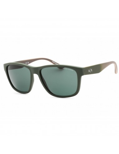 Armani Exchange Men's Sunglasses - Matte Green Square Plastic Frame | 0AX4135S 830171 Vous souhaitez 