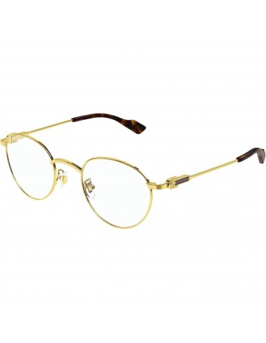 Gucci Men's Eyeglasses - Gold Metal Round Shape Frame Demo Lens, 48 mm | GG1222O 002 de technologie