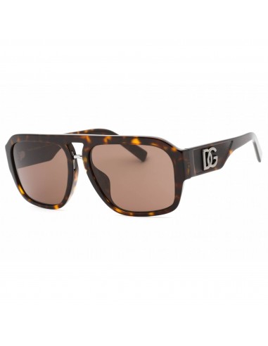 Dolce & Gabbana Men's Sunglasses - Havana Frame Dark Brown Lens | 0DG4403F 502/73 meilleur choix