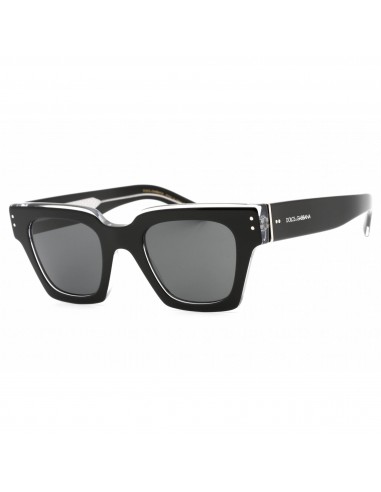 Dolce & Gabbana Men's Sunglasses - Black Crystal Frame Grey Lens | 0DG4413 675/R5 d'Europe débarque