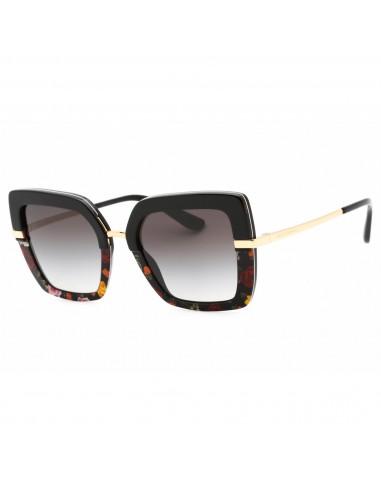 Dolce & Gabbana Women's Sunglasses - Pattern Black Square Full Rim | 0DG4373 34008G s'inspire de l'anatomie humaine