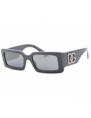 Dolce & Gabbana Women's Sunglasses - Dark Grey Gems Rectangular | 0DG4447B 30906G brillant des détails fins