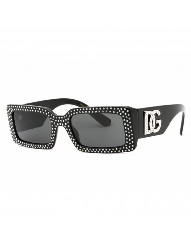 Dolce & Gabbana Women's Sunglasses - Black Rectangular Plastic Frame | 0DG4447B 501/87 destockage