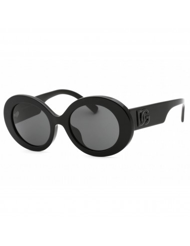 Dolce & Gabbana Women's Sunglasses - Black Oval Frame Dark Grey Lens | 0DG4448F 501/87 pas cheres