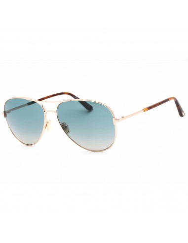 Tom Ford Unisex Sunglasses - Shiny Rose Gold Frame Gradient Green Lens | FT0823 28P Découvrez la collection