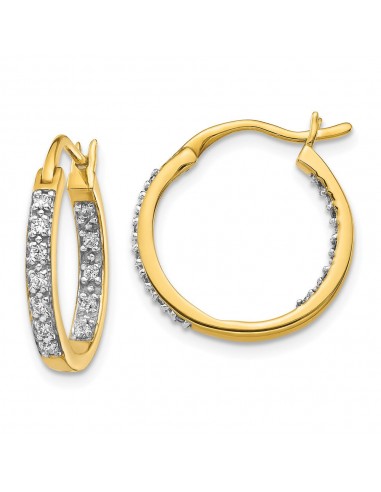 14k Diamond In/Out Hoop Earrings ou a consommer sur place