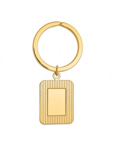 14k Rectangle Disc Key Ring une grave pollution 