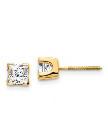 14k 5mm Princess-cut Stud Earring Mountings No Stones Included No Backs vente chaude votre 