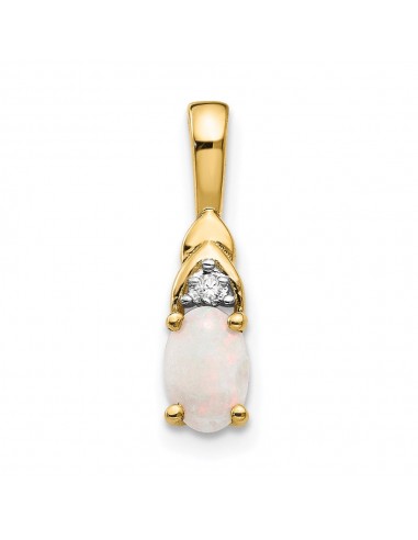 14k Opal and Diamond Pendant paiement sécurisé