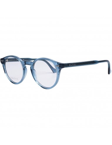 Gucci Unisex Eyeglasses - Blue Acetate Round Full Rim Frame Demo Lens | GG0738O 008 Livraison rapide