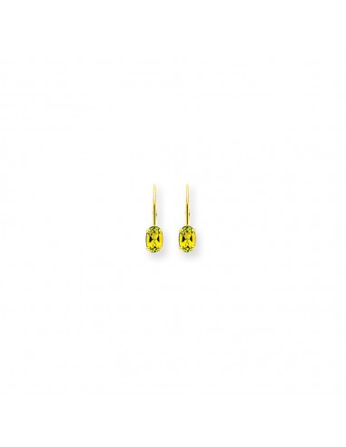 14k 6x4mm Oval Peridot Leverback Earrings du meilleur 