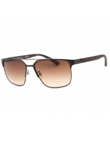 Emporio Armani Men's Sunglasses - Matte Brown Gunmetal Pilot Frame | 0EA2134 316113 Pour