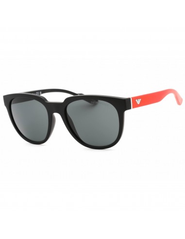 Emporio Armani Men's Sunglasses - Matte Black Plastic Oval Frame | 0EA4205 500187 de pas cher