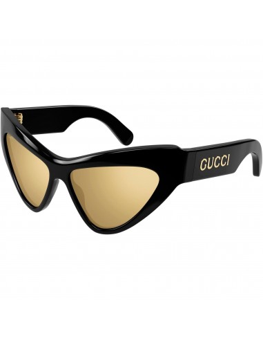 Gucci Women's Sunglasses - Black Plastic Cat Eye Shape Frame Gold Lens | GG1294S 002 Paris Déstockage Promo