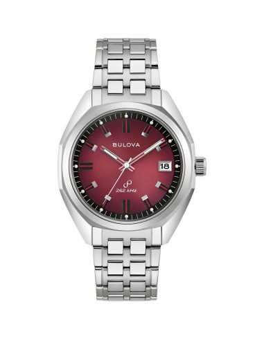 Bulova Unisex Watch - Jet Star Quartz with 262 kHz Red Dial Silver Bracelet | 96B401 prix pour 