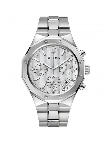 Bulova Men's Watch - Classic Chronograph Silver Dial Stainless Steel Bracelet | 96B408 Profitez des Offres !