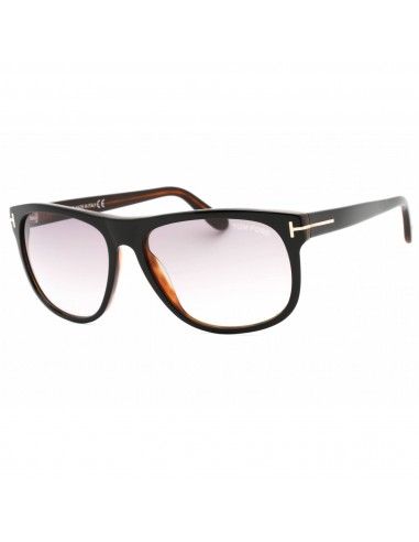 Tom Ford Men's Sunglasses - Shiny Black Acetate Rectangular Full Rim | FT0236 05B pas chere