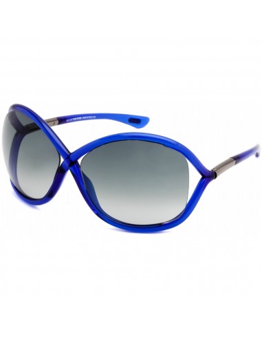 Tom Ford Women's Sunglasses - Shiny Blue Acetate Oversized Frame | FT0009 WHITNEY 90B basket pas cher