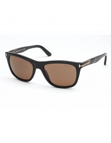 Tom Ford Men's Sunglasses - Shiny Black Plastic Rectangular Full Rim | FT0500 01H le concept de la Pate a emporter 