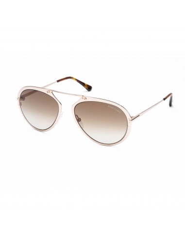 Tom Ford Men's Sunglasses - Shiny Rose Gold Metal Pilot 53mm Frame | FT0508 28F shop