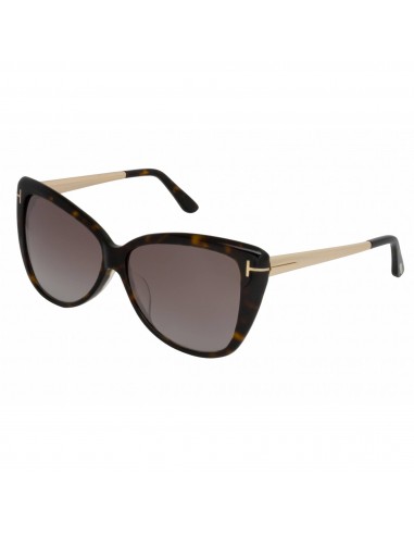 Tom Ford Women's Sunglasses - Dark Havana Plastic Butterfly Full Rim | FT0512 52G le des métaux précieux