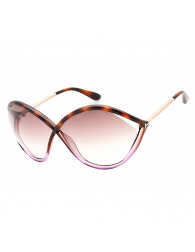 Tom Ford Women's Sunglasses - Colored Havana Plastic Oversized Frame | FT0528 55F le concept de la Pate a emporter 