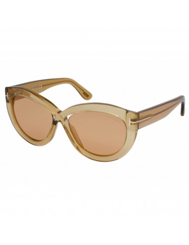 Tom Ford Women's Sunglasses - Shiny Light Brown Plastic Cat Eye Frame | FT0577 45E 2 - 3 jours ouvrés.