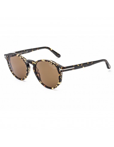 Tom Ford Unisex Sunglasses - Shiny Vintage Havana Plastic Round Frame | FT0591 52M offre 