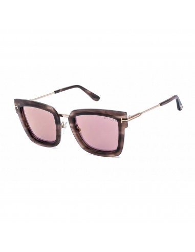 Tom Ford Unisex Sunglasses - Coloured Havana Metal Cat Eye Shape Frame | FT0573 55Z 50-70% off 