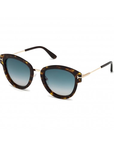 Tom Ford Women's Sunglasses - Dark Havana Frame Gradient Green Lens | FT0574 52P meilleur choix