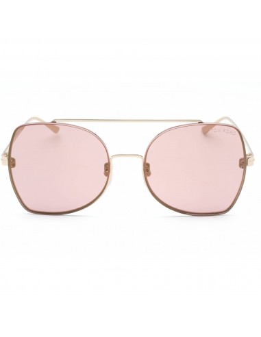 Tom Ford Women's Sunglasses - Gold Metal Oversized Shape Frame Pink Lens | FT0656 28Z de pas cher