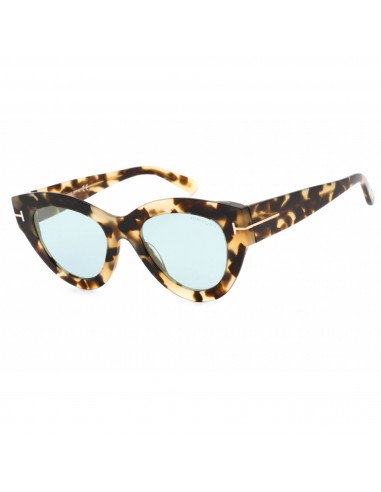 Tom Ford Unisex Sunglasses - Havana Cat Eye Frame Blue Mirrored Lens | FT0658 56X en ligne