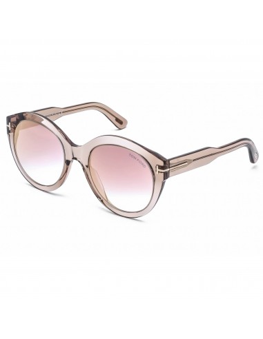 Tom Ford Women's Sunglasses - Brown Bright Shine Acetate Oval Shape Frame | FT0661 45G l'évolution des habitudes 