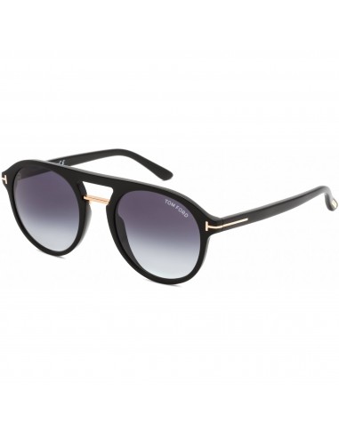 Tom Ford Men's Sunglasses - Shiny Black 54mm Frame Gradient Blue Lens | FT0675 01W rembourrage situé sous