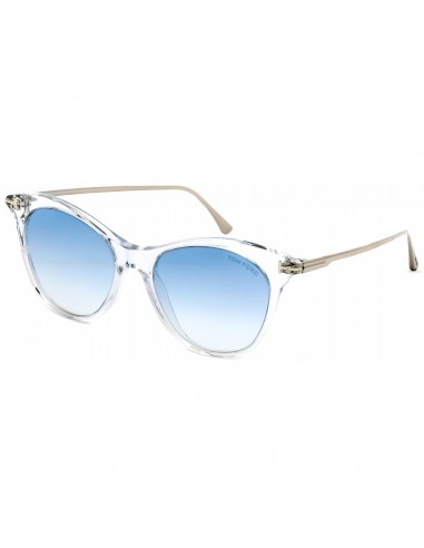 Tom Ford Women's Sunglasses - White/Crystal Plastic Cat Eye Full Rim | FT0662 22X 2023