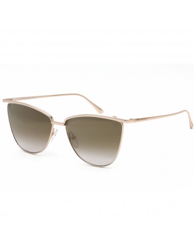 Tom Ford Unisex Sunglasses - Shiny Rose Gold Frame Mirrored Brown Lens | FT0684 28G shop