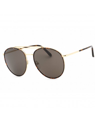 Tom Ford Men's Sunglasses - Shiny Deep Gold Metal Oval Frame Smoke Lens | FT0694 30A hantent personnes