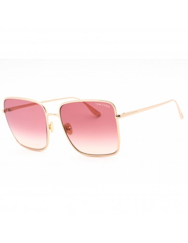 Tom Ford Women's Sunglasses - Shiny Rose Gold Metal Butterfly Shape Frame | FT0739 28T le des métaux précieux