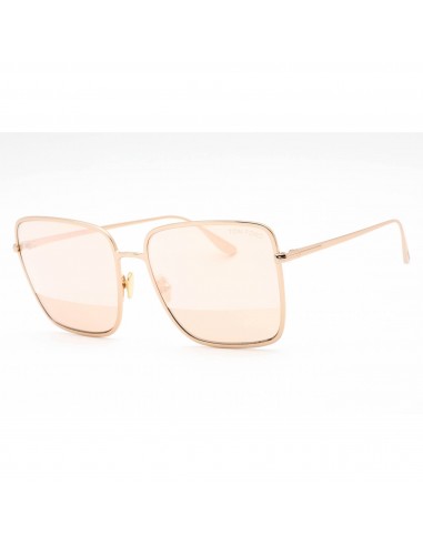 Tom Ford Women's Sunglasses - Shiny Rose Gold Metal Frame Yellow Lens | FT0739 28Z la livraison gratuite